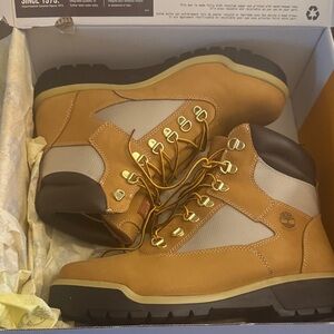 Timberland Brown and Cream Outdoor Boots